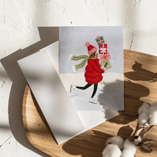 Carte de souhaits - Patineuse
