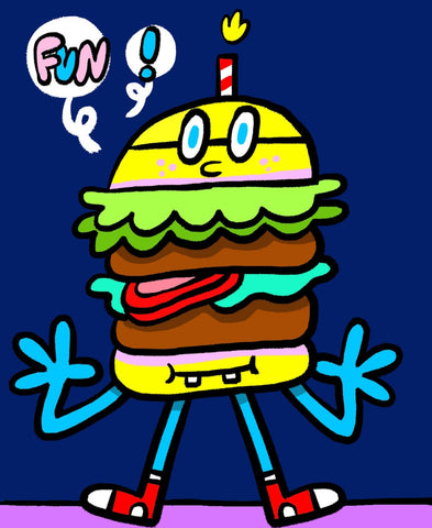 Autocollant - Fun Burger
