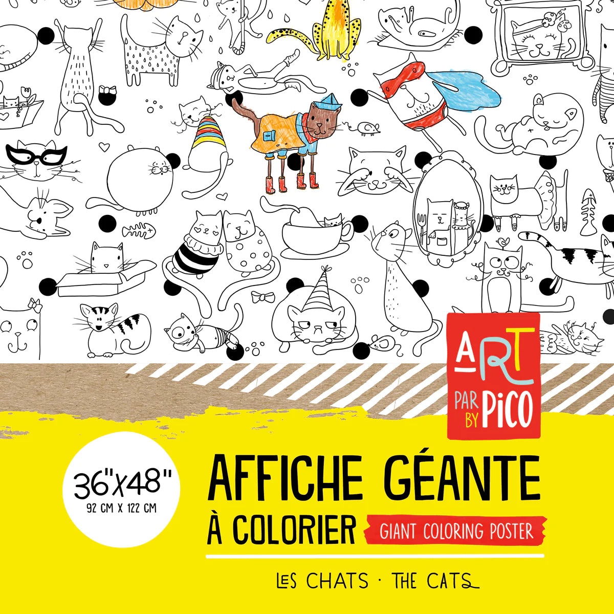 Coloriage géant - Les chats