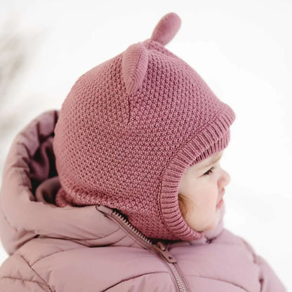 Cagoule en tricot doux - Nostalgic Pink