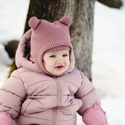 Cagoule en tricot doux - Nostalgic Pink