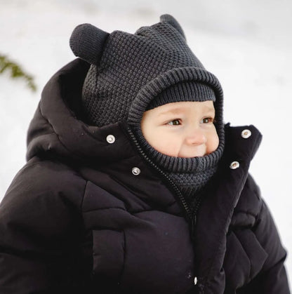 Cagoule en tricot doux - Black Ink