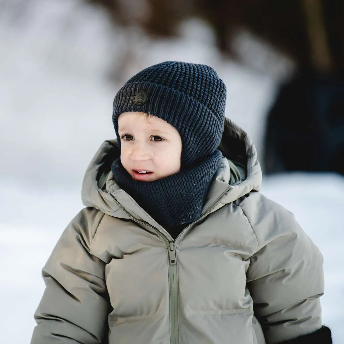 Tuque en tricot doux - Black Ink