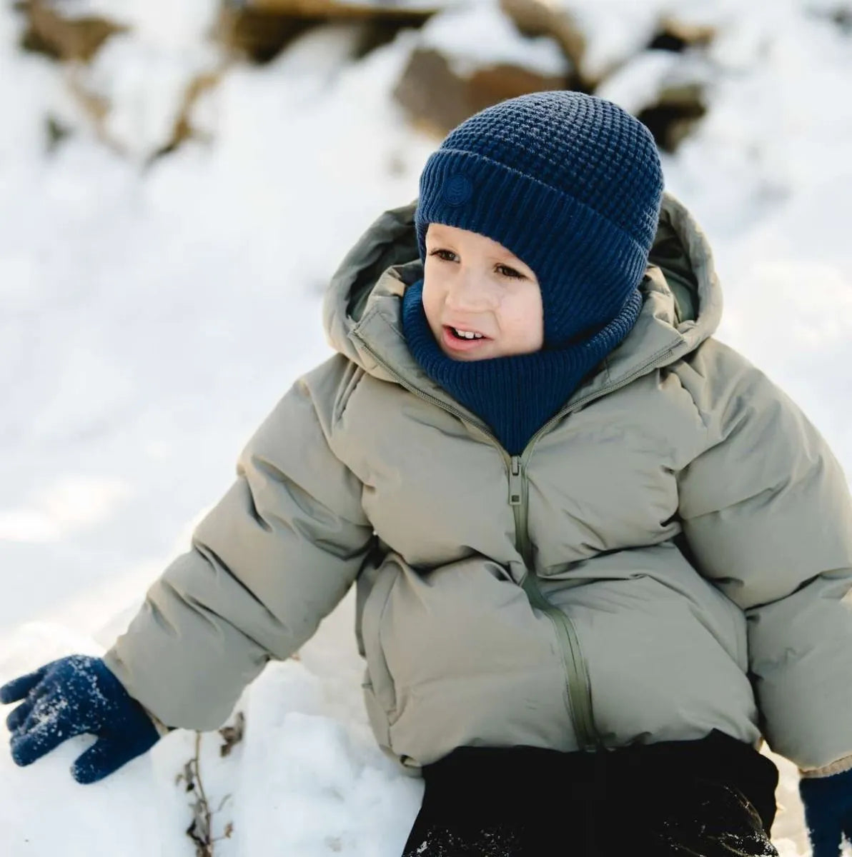 Tuque en tricot doux - Blue