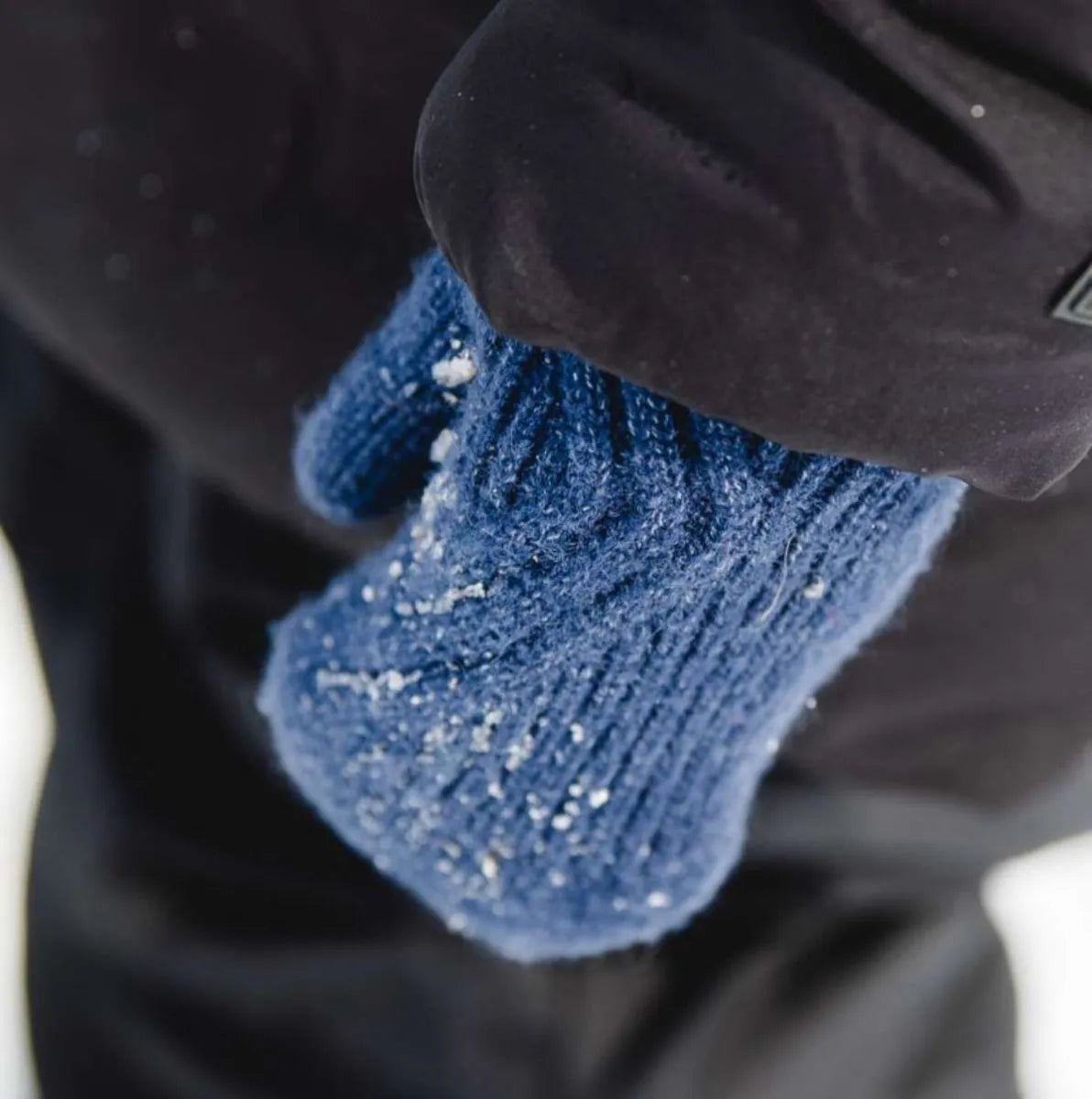 Mitaines en tricot doux - Blue