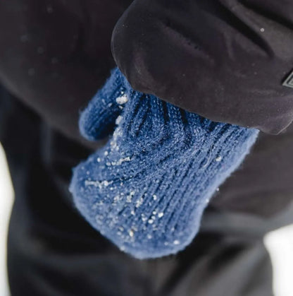 Mitaines en tricot doux - Blue