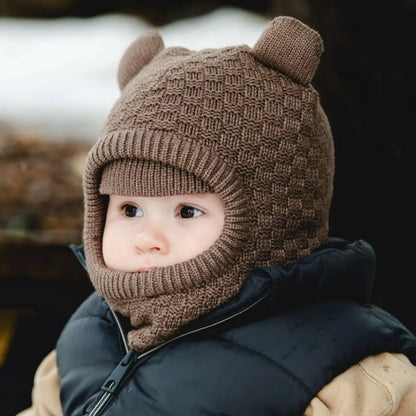 Cagoule en tricot doux - Wood