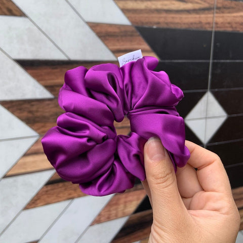 Chouchou en satin - Mauve