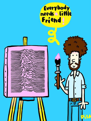 Illustration décorative encadrée - Bob Ross