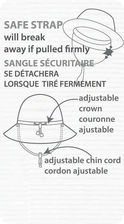 Chapeau avec protège-cou - White