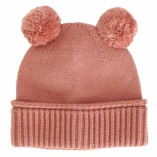 Tuque pour bébé en tricot doux - Apricot