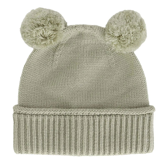 Tuque pour bébé en tricot doux - Matcha