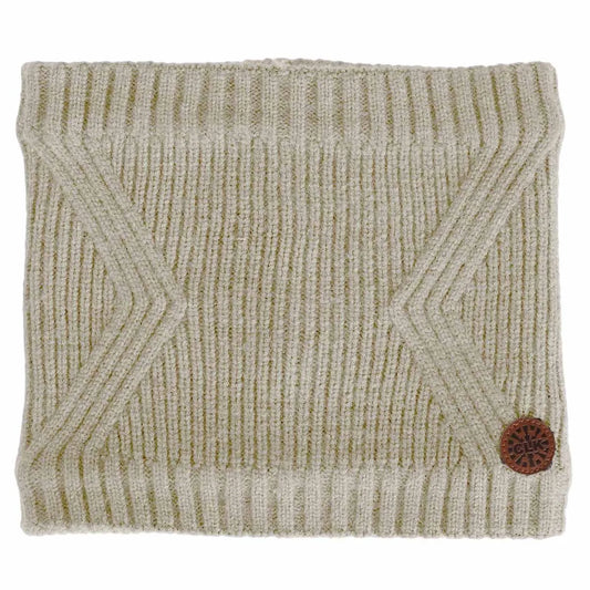 Cache-cou en tricot doux - Almond