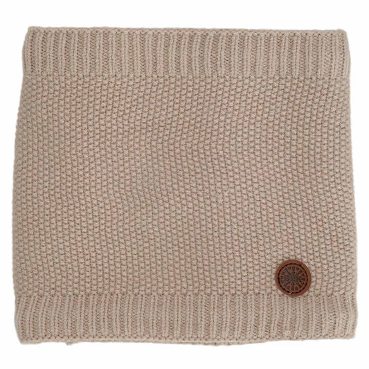 Cache-cou en tricot doux - Beige