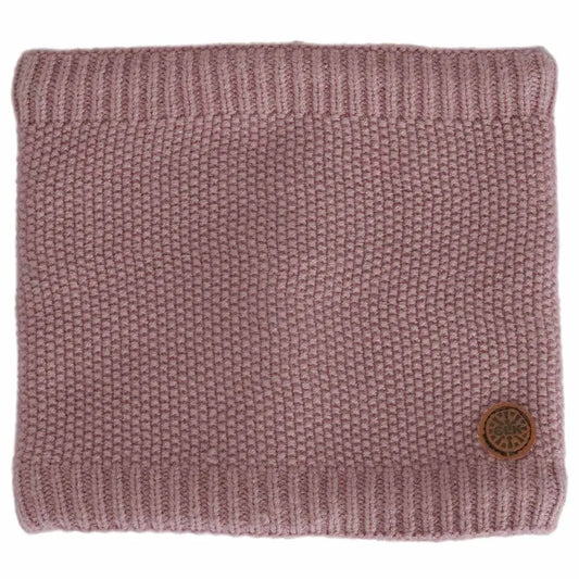 Cache-cou en tricot doux - Rose Cendre