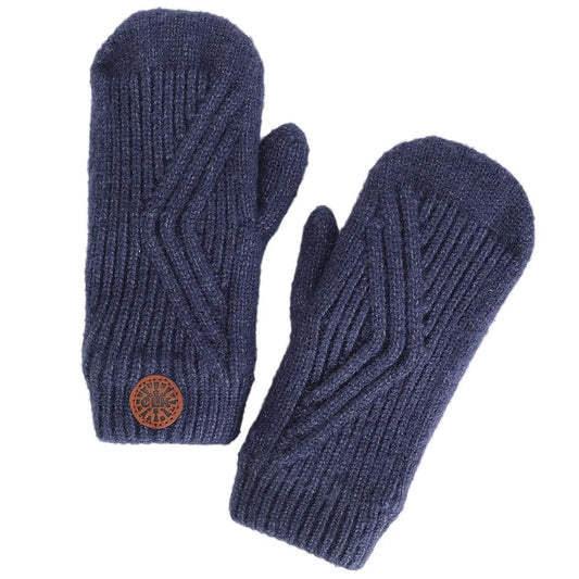 Mitaines en tricot doux - Blue