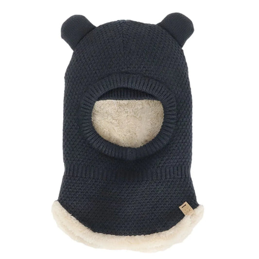 Cagoule en tricot doux - Black Ink