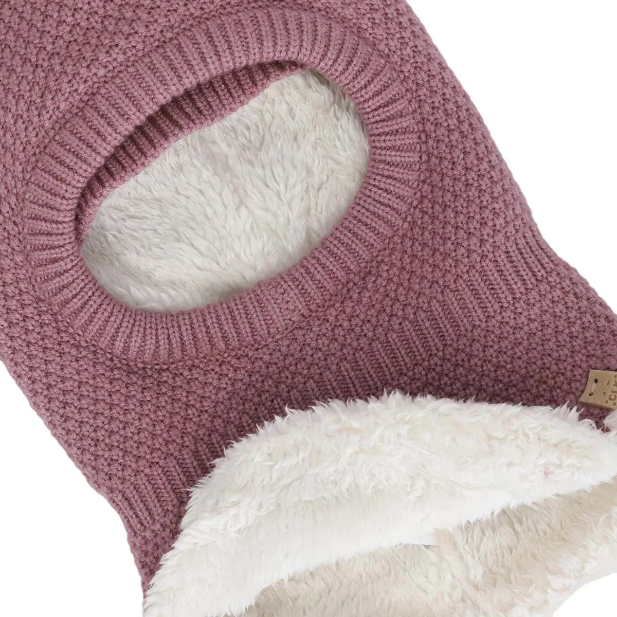 Cagoule en tricot doux - Nostalgic Pink