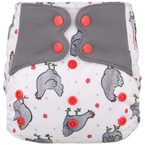 Couche tout-en-un classique - Hens and Poppies