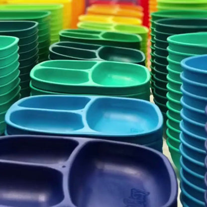 Assiette divisée en plastique recyclé