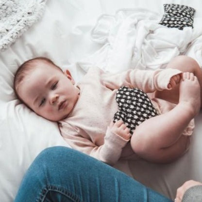 Coussin réconfort cœur - Coton bio gris