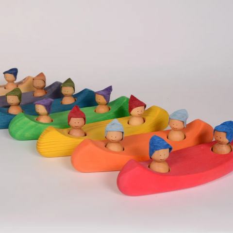 Canot avec figurines