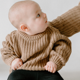 Chandail en tricot surdimensionné - Chestnut