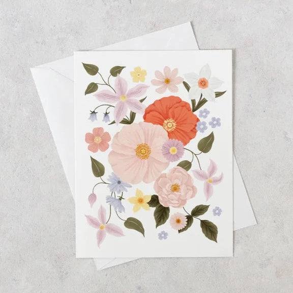 Carte de souhaits - Floral pastel