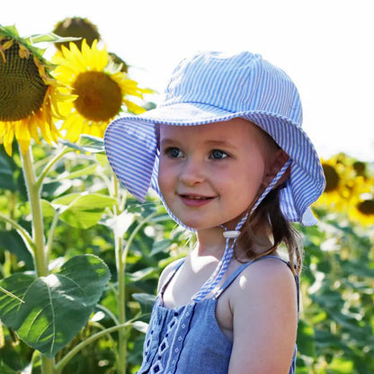 Chapeau de protection solaire Floppy - Blue Stripes