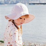 Chapeau de protection solaire Floppy - Pink Stripes