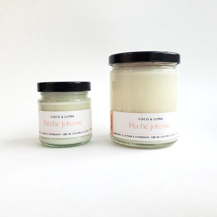 Bougie coco et soya - Pêche juteuse