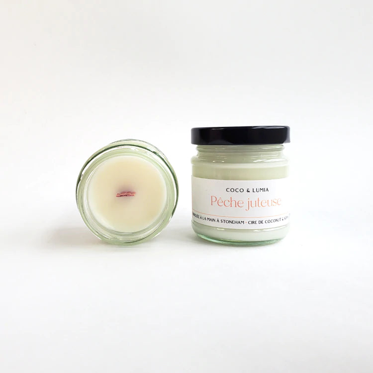 Bougie coco et soya - Pêche juteuse