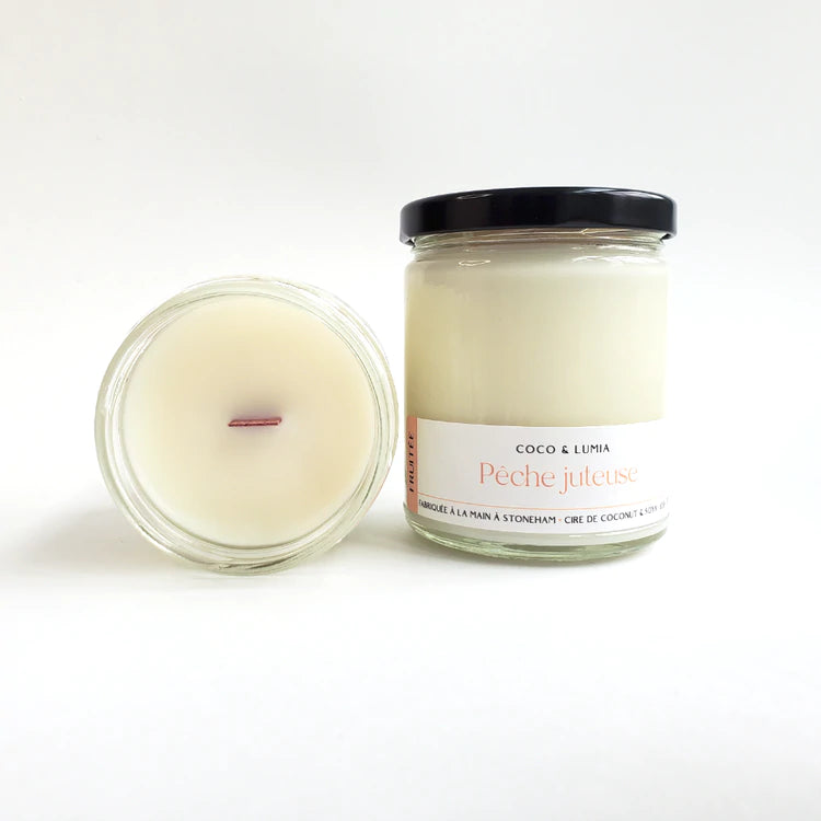 Bougie coco et soya - Pêche juteuse