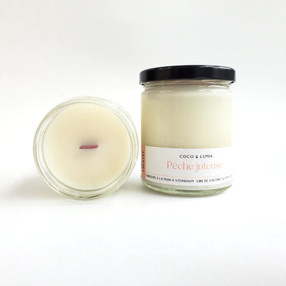 Bougie coco et soya - Pêche juteuse