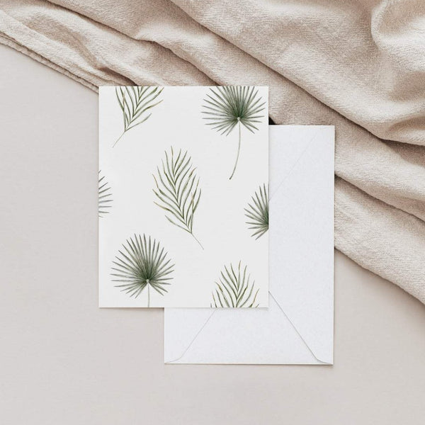 Carte de souhaits - Feuilles de palmier