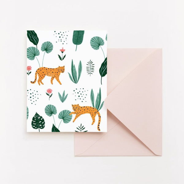 Carte de souhaits - Léopards de la jungle