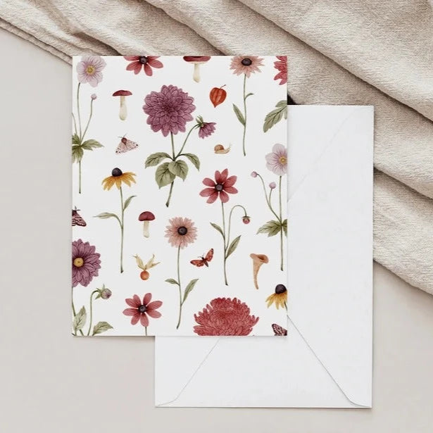 Carte de souhaits - Fleurs automnales