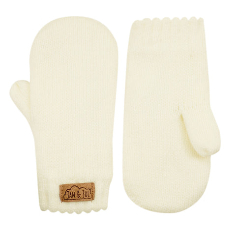 Mitaines en tricot - Cream