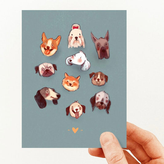 Carte de souhaits - Chiens