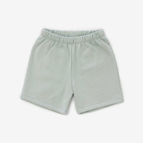 Shorts en coton ouaté - Sauge