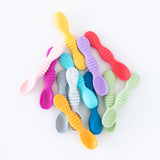 Cuillère d'apprentissage en silicone - Lollipop Fuchsia