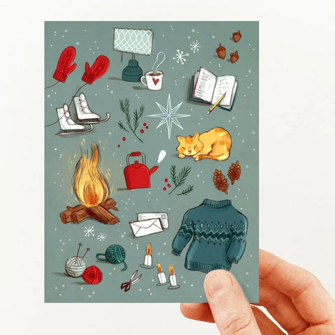 Carte de souhaits - Réconfort d'hiver