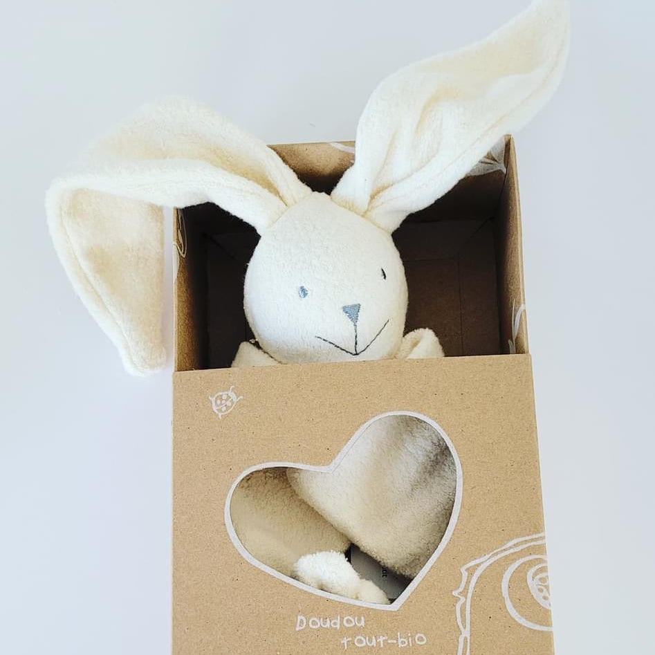 Doudou Lapin en coton bio