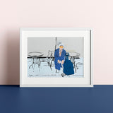 Illustration postale - Petite dame sympa